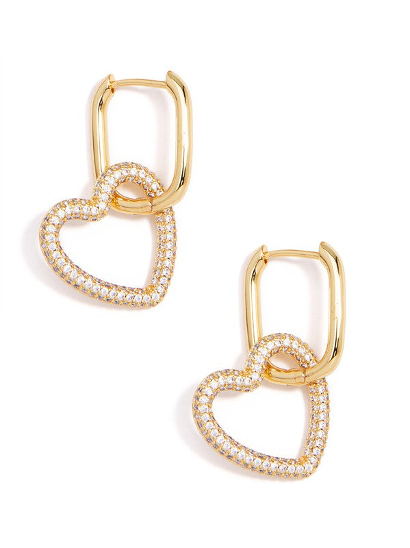 Pearl and Heart Drop Earring