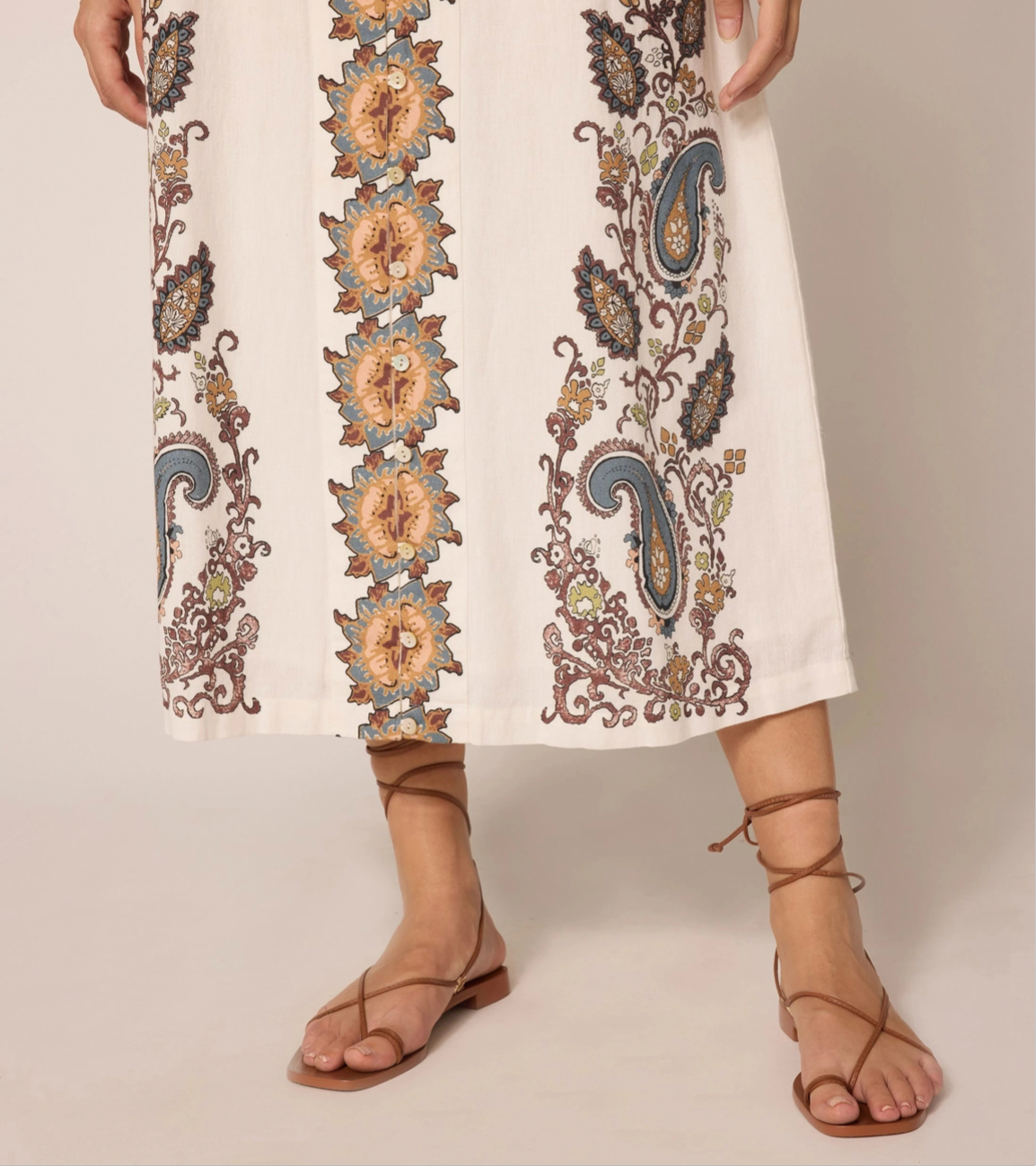 Jolene Ankle Dress in Venetia Paisley Print