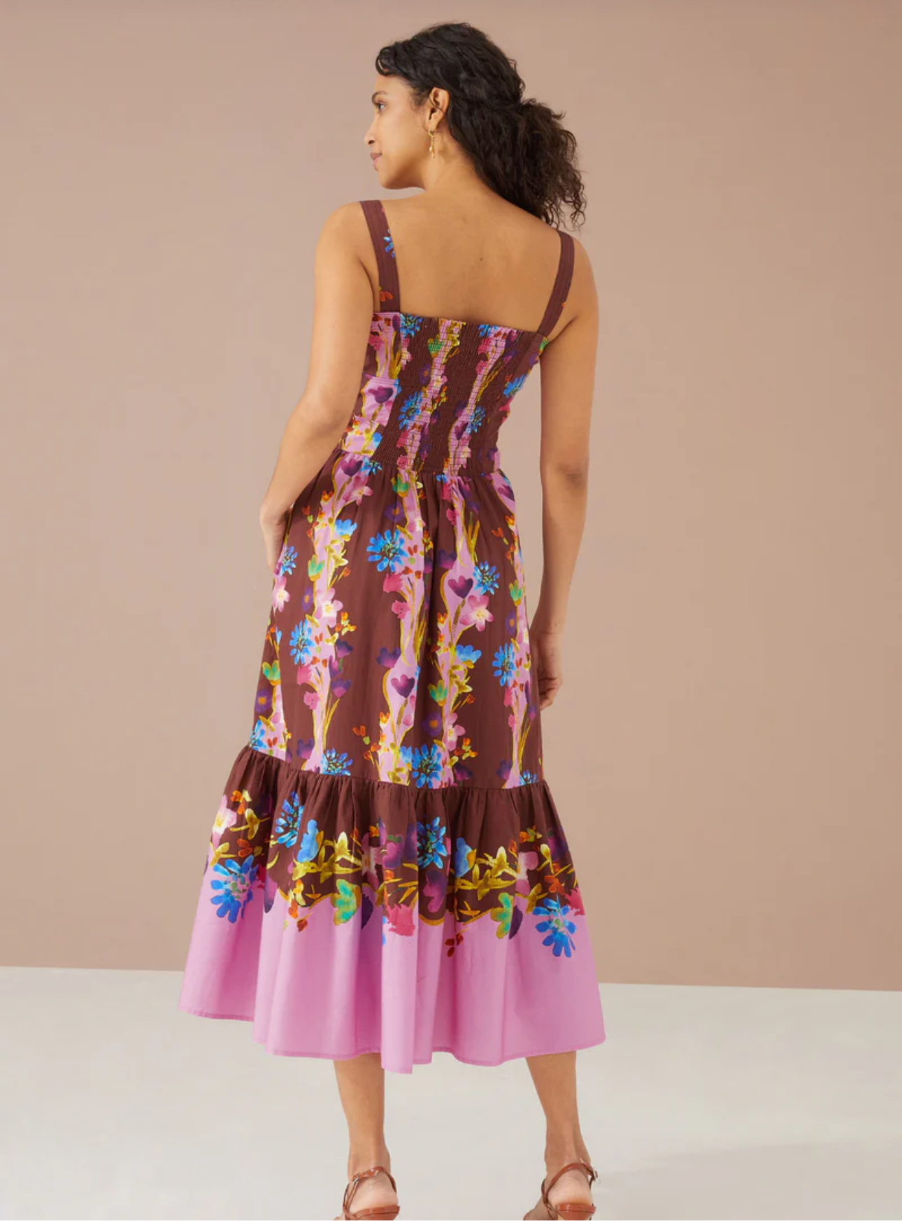 Gianna Dress in Prairie Floral Cinnamon