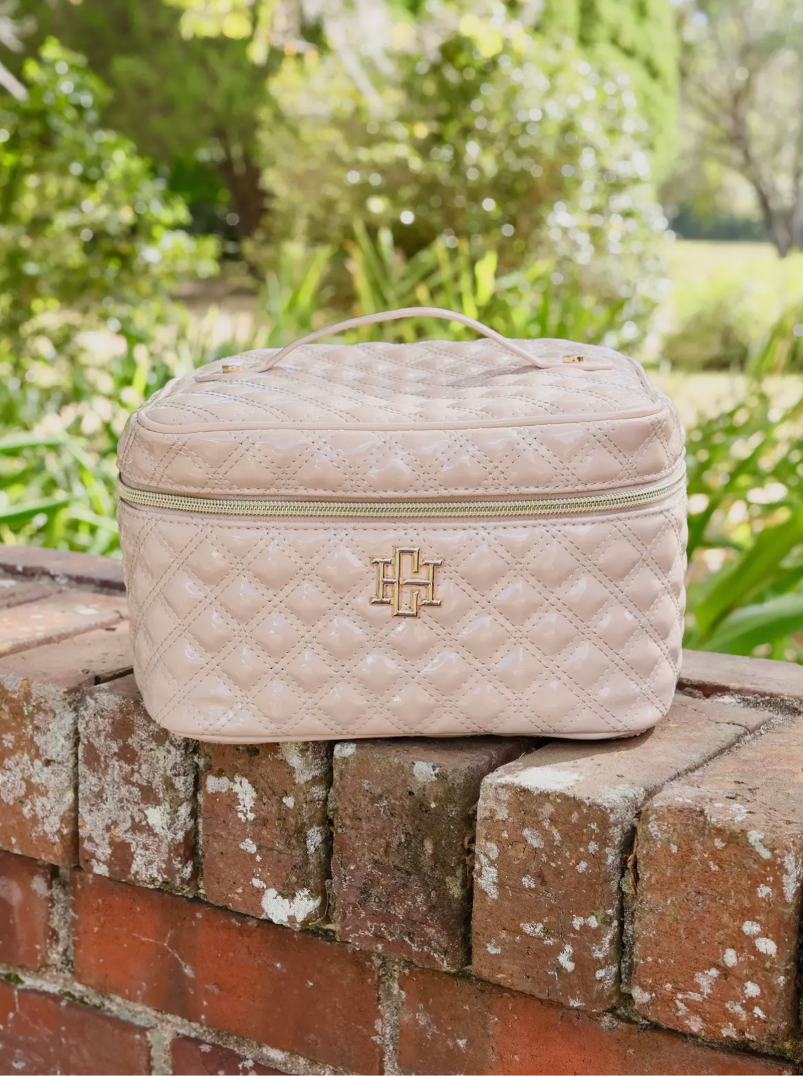 Hampton Train Case in Nude Patent