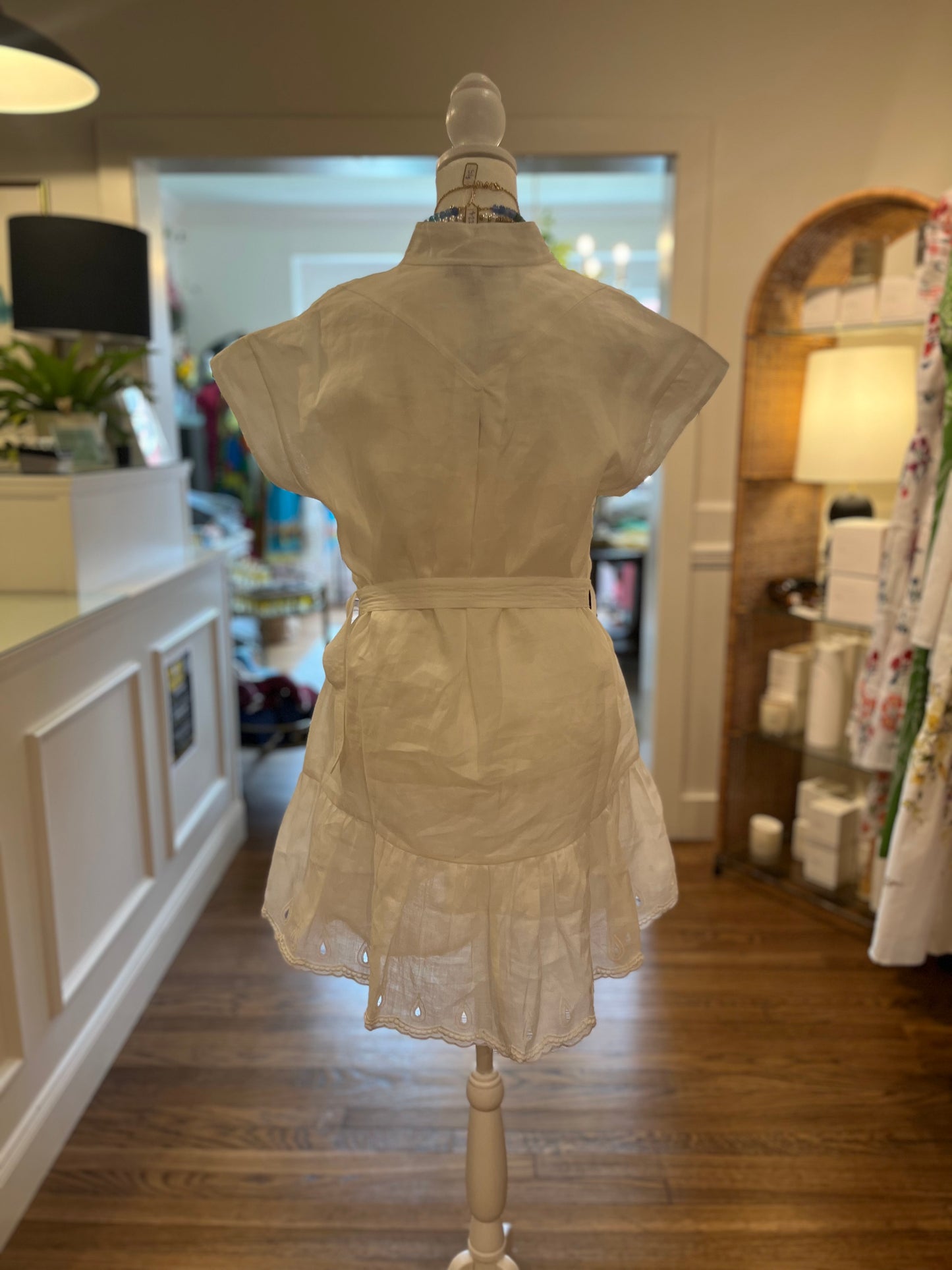 Aruba Embroidered Dress White