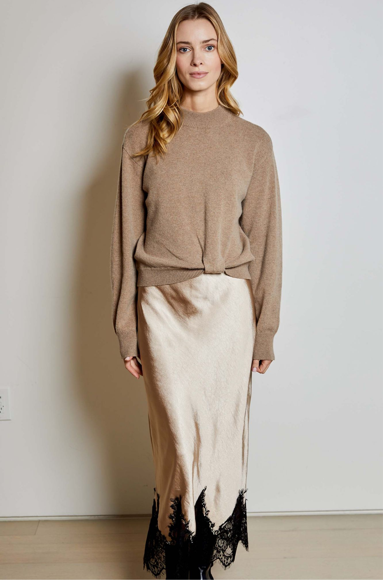 Sweater Dress in Parchment Combo