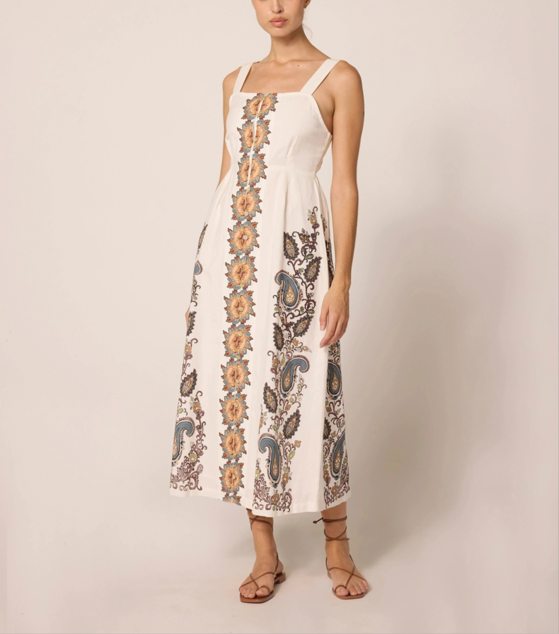 Jolene Ankle Dress in Venetia Paisley Print