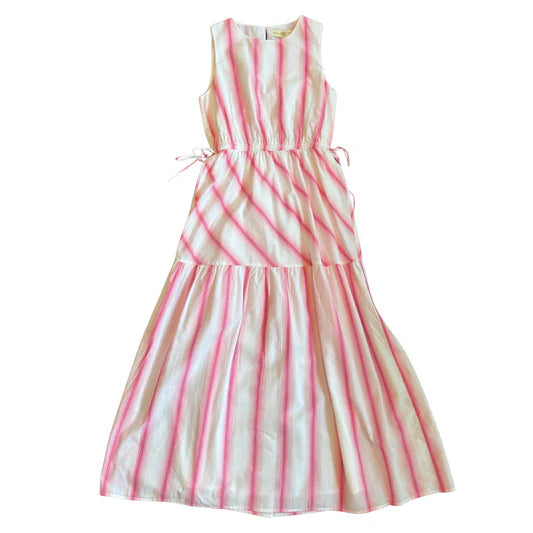Brandi Midi Pink Stripe Dress