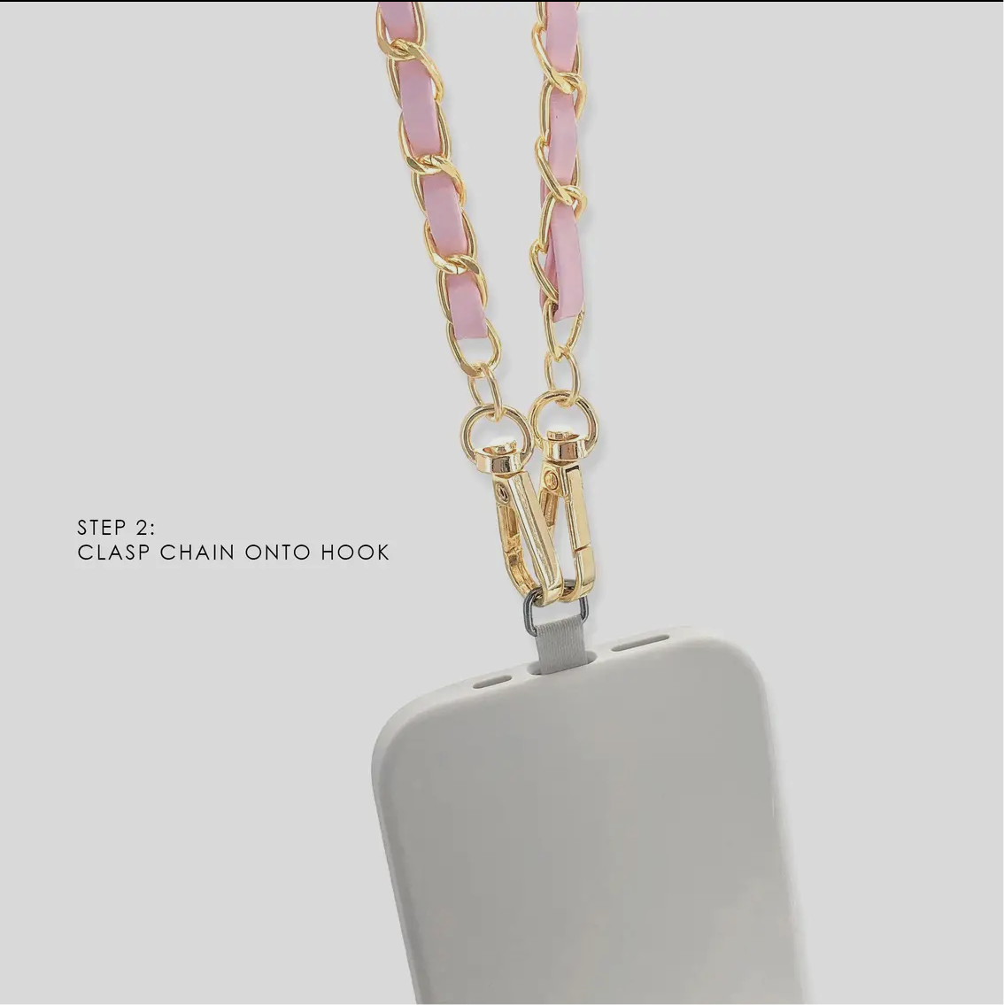 Two Tone Paperclip Phone Chain
