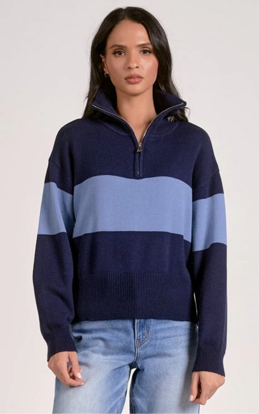 Navy and Light Blue Stripe Sweater
