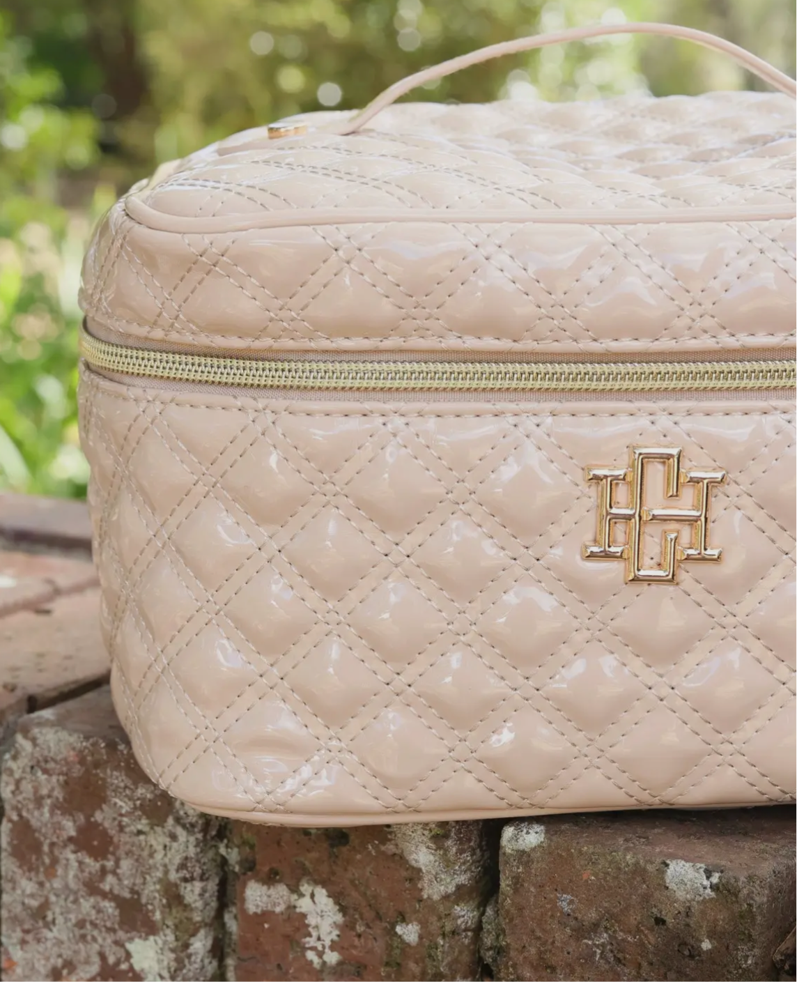 Hampton Train Case in Nude Patent
