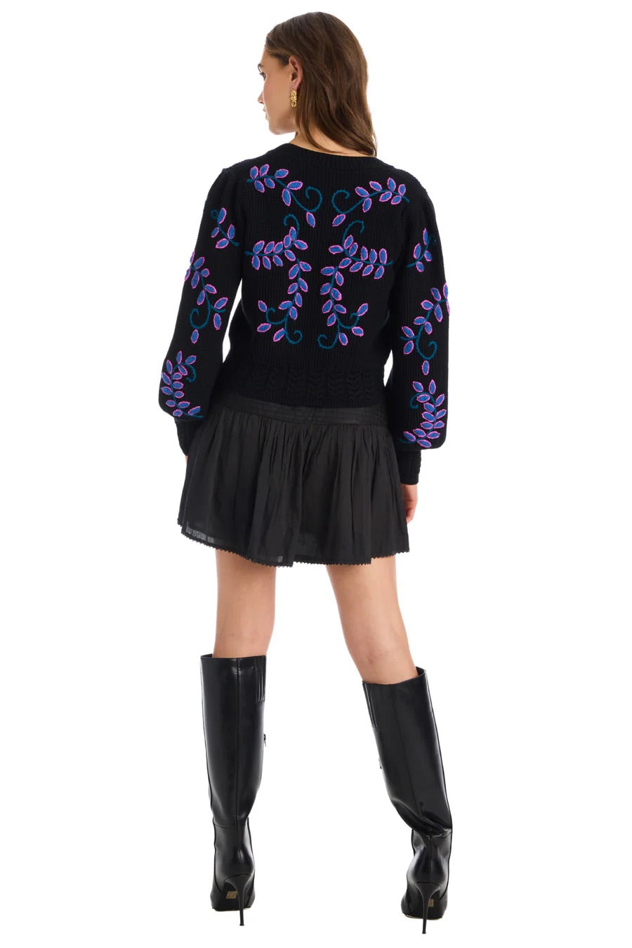 Piper Cardigan in Black Multi