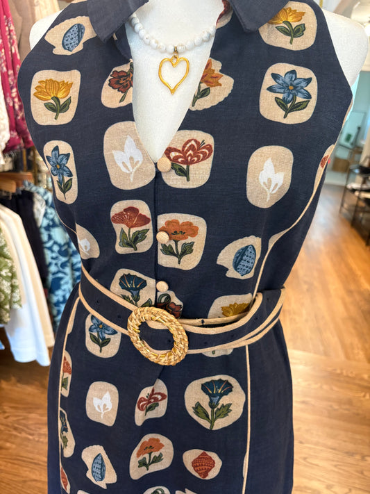 Jill Midi in Vintage Navy