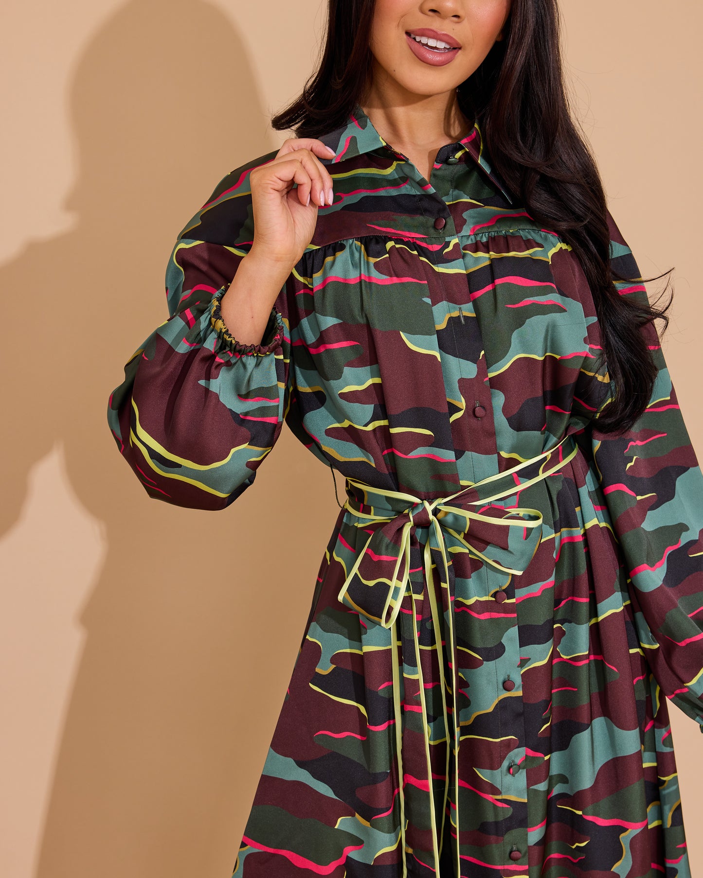 Jane Dress in Neon Camo