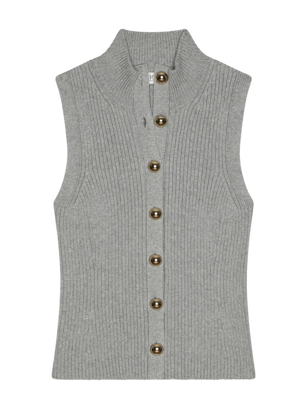 Ira Sweater Vest in Heather Grey