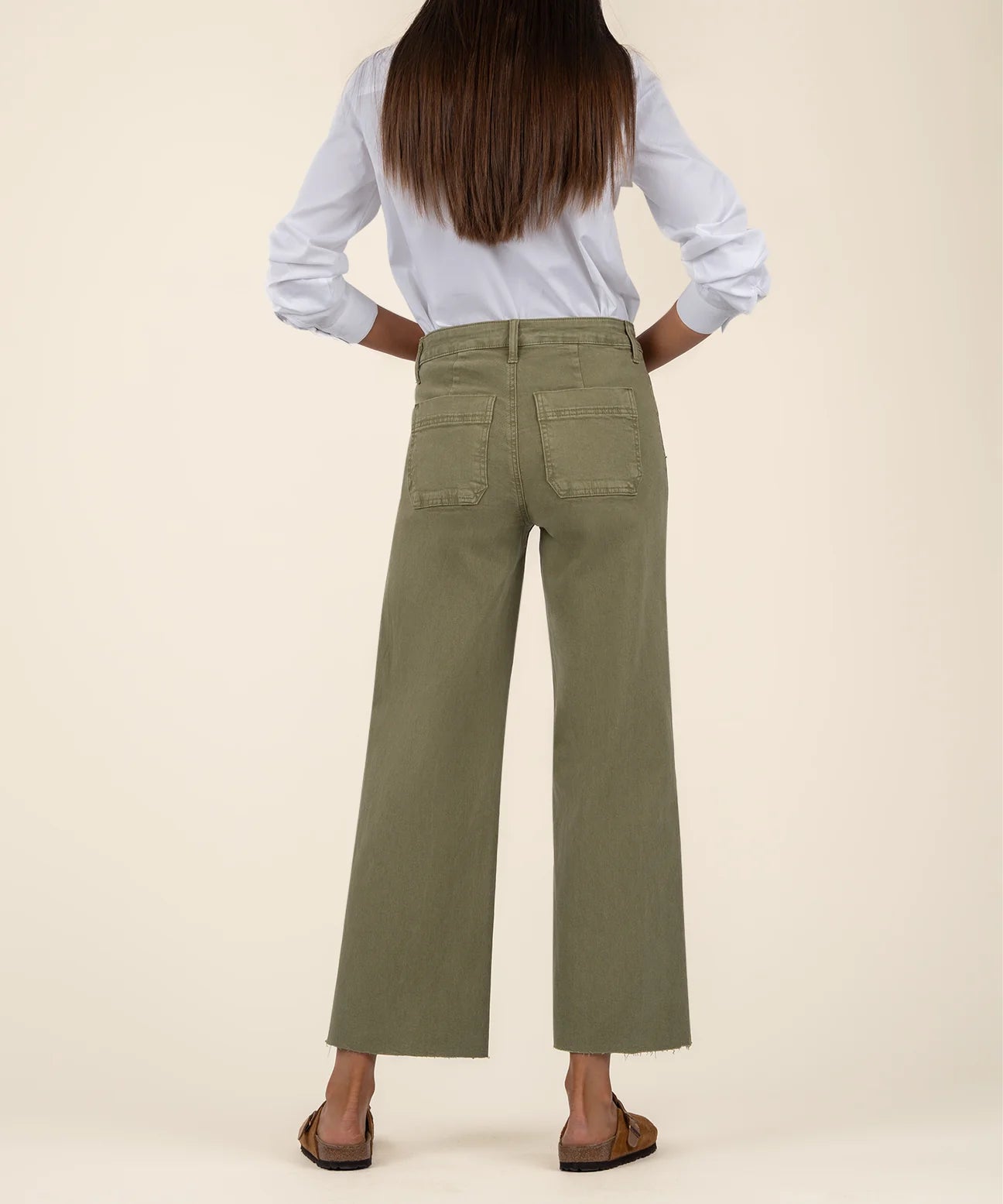 Meg High Rise Wide Leg in Olive