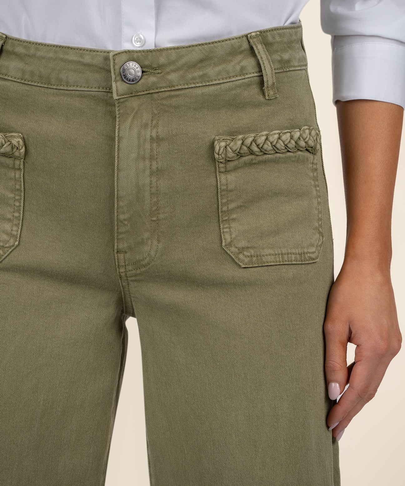 Meg High Rise Wide Leg in Olive