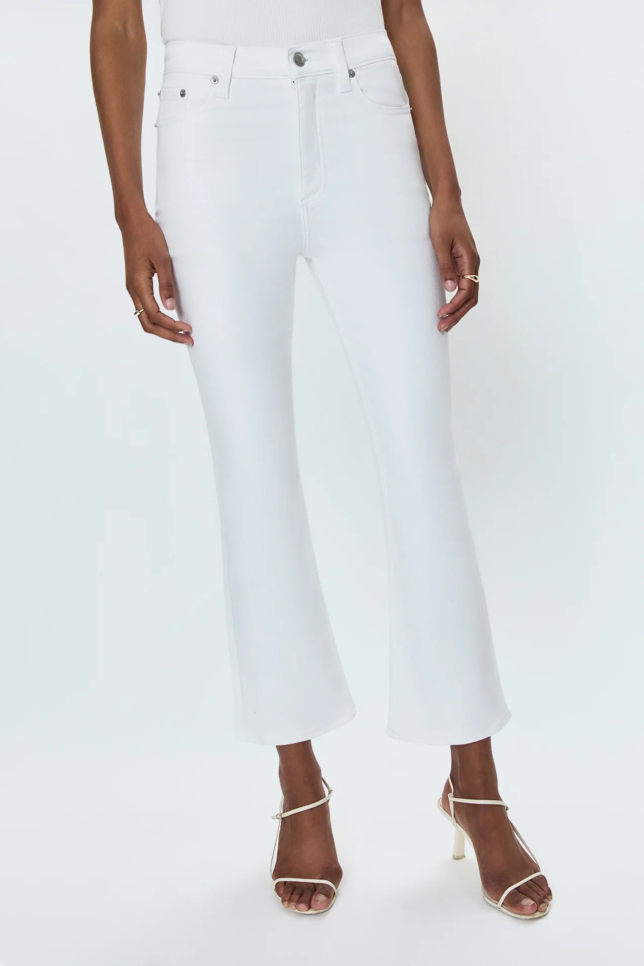 Lennon High Rise Crop Boot in Vivid White
