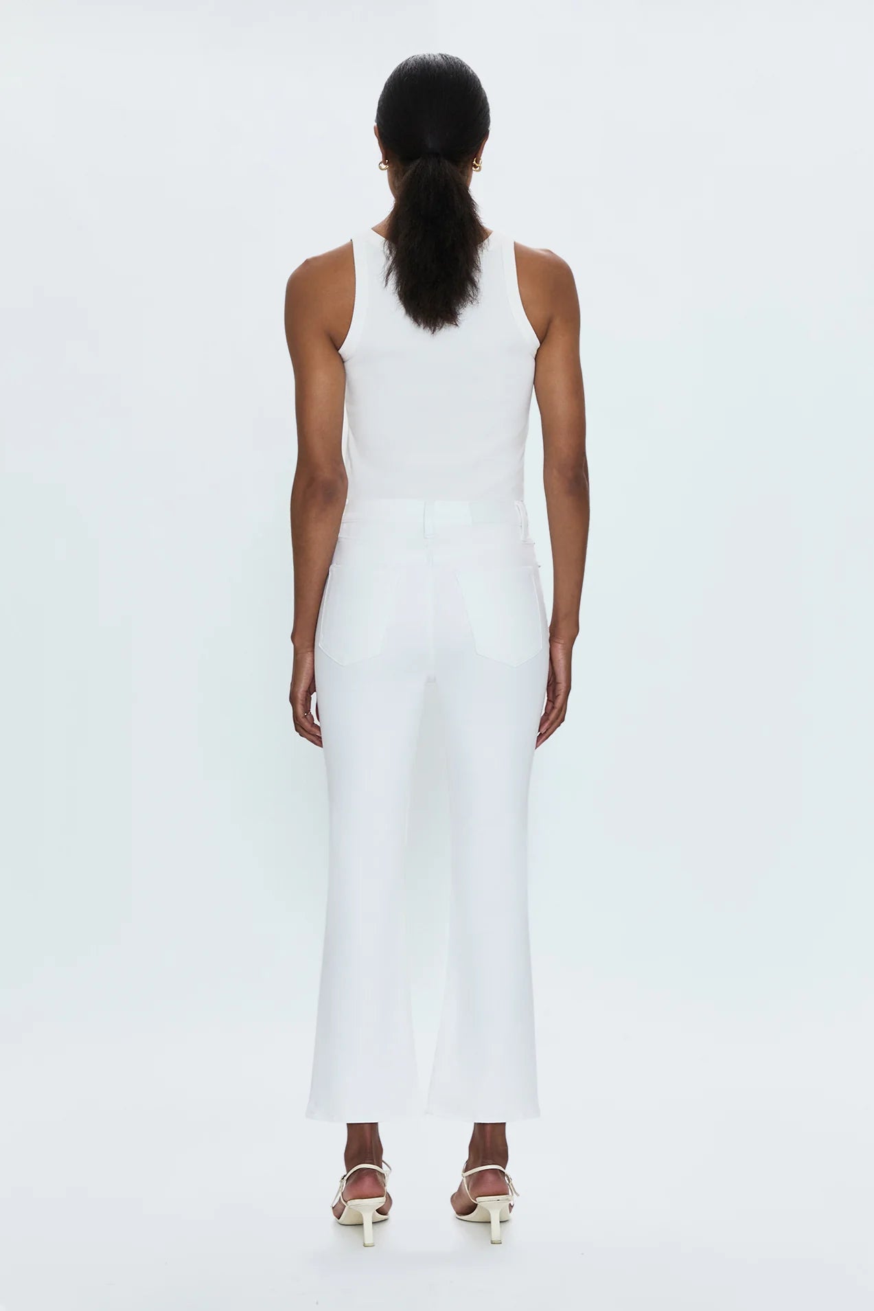 Lennon High Rise Crop Boot in Vivid White