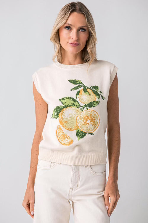 Lemon Sweater in Ivory