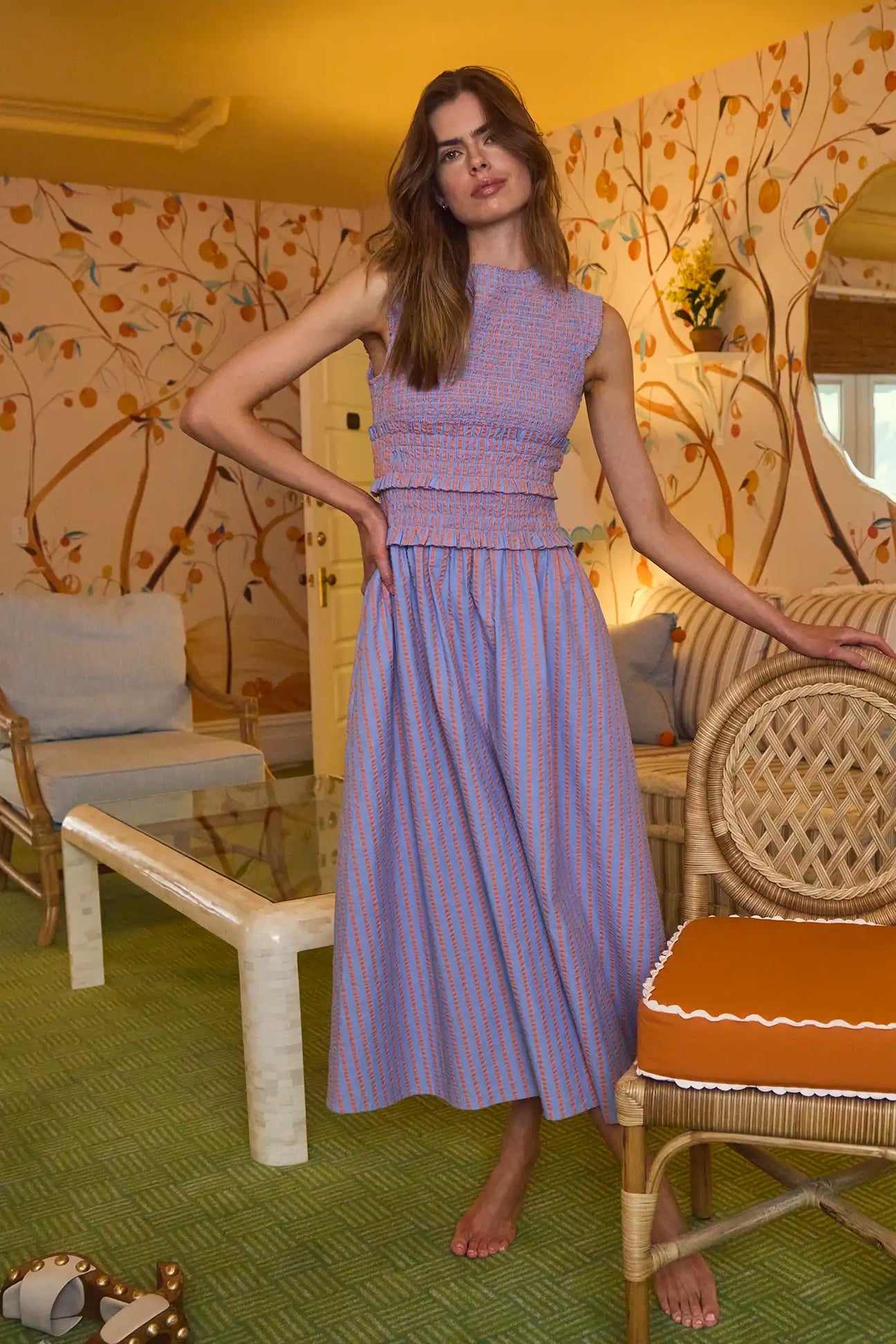 Louise Dress in Beach Stripe