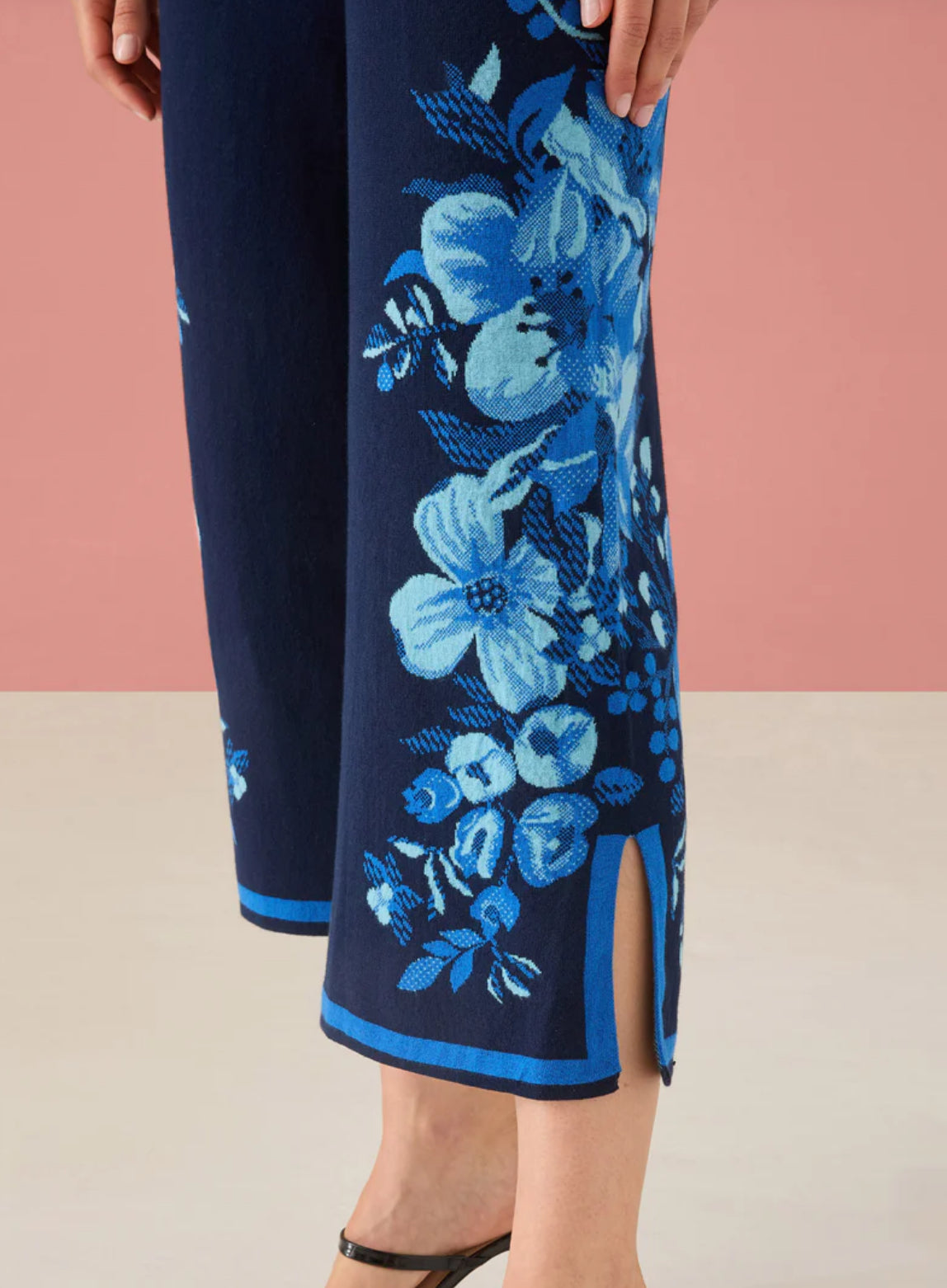 Remy Pant in Navy Augusta Floral Jaquard