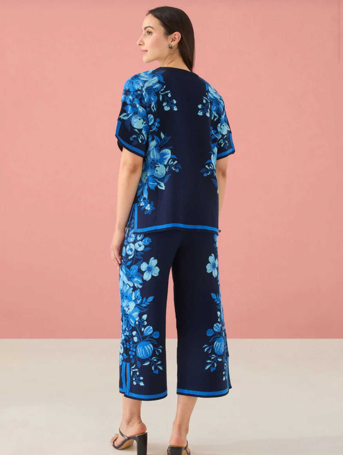 Remy Pant in Navy Augusta Floral Jaquard