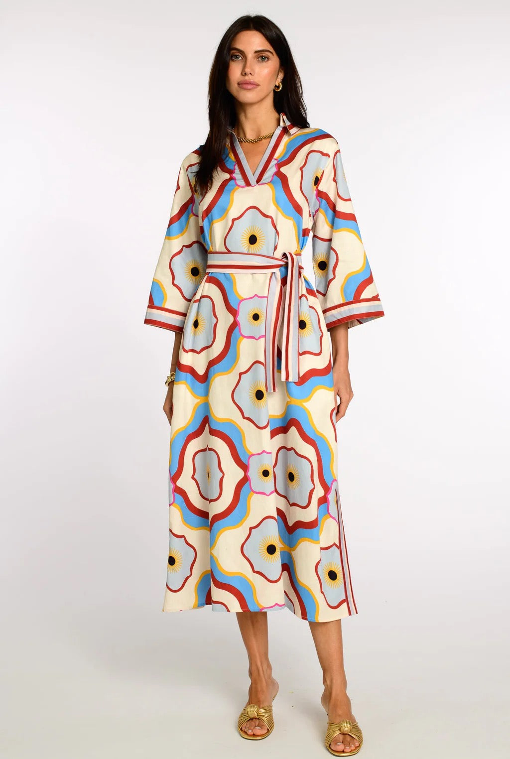 Talia Dress in Trellis Multi