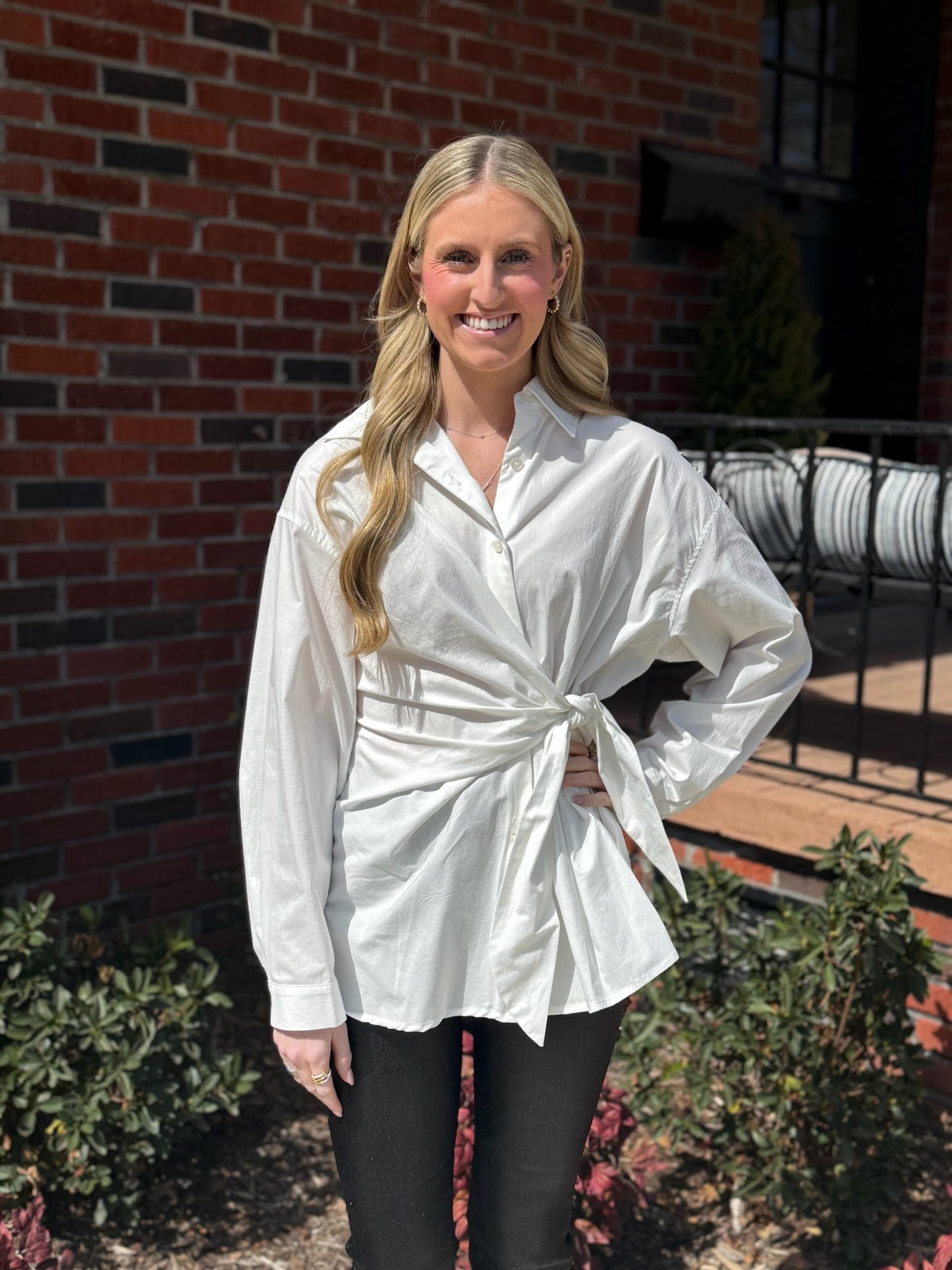 White Wrap Blouse
