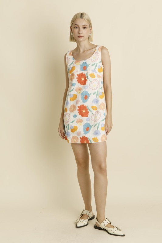 Floral Mini Dress in Multi