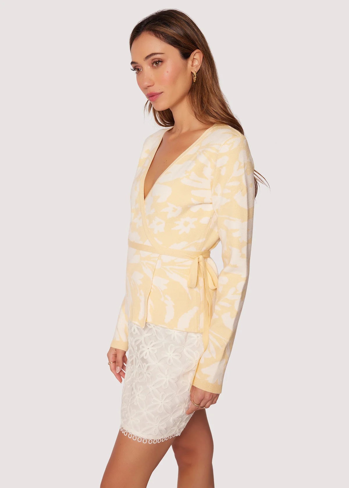 Aurora Bliss Wrap Top in Butter/Yellow