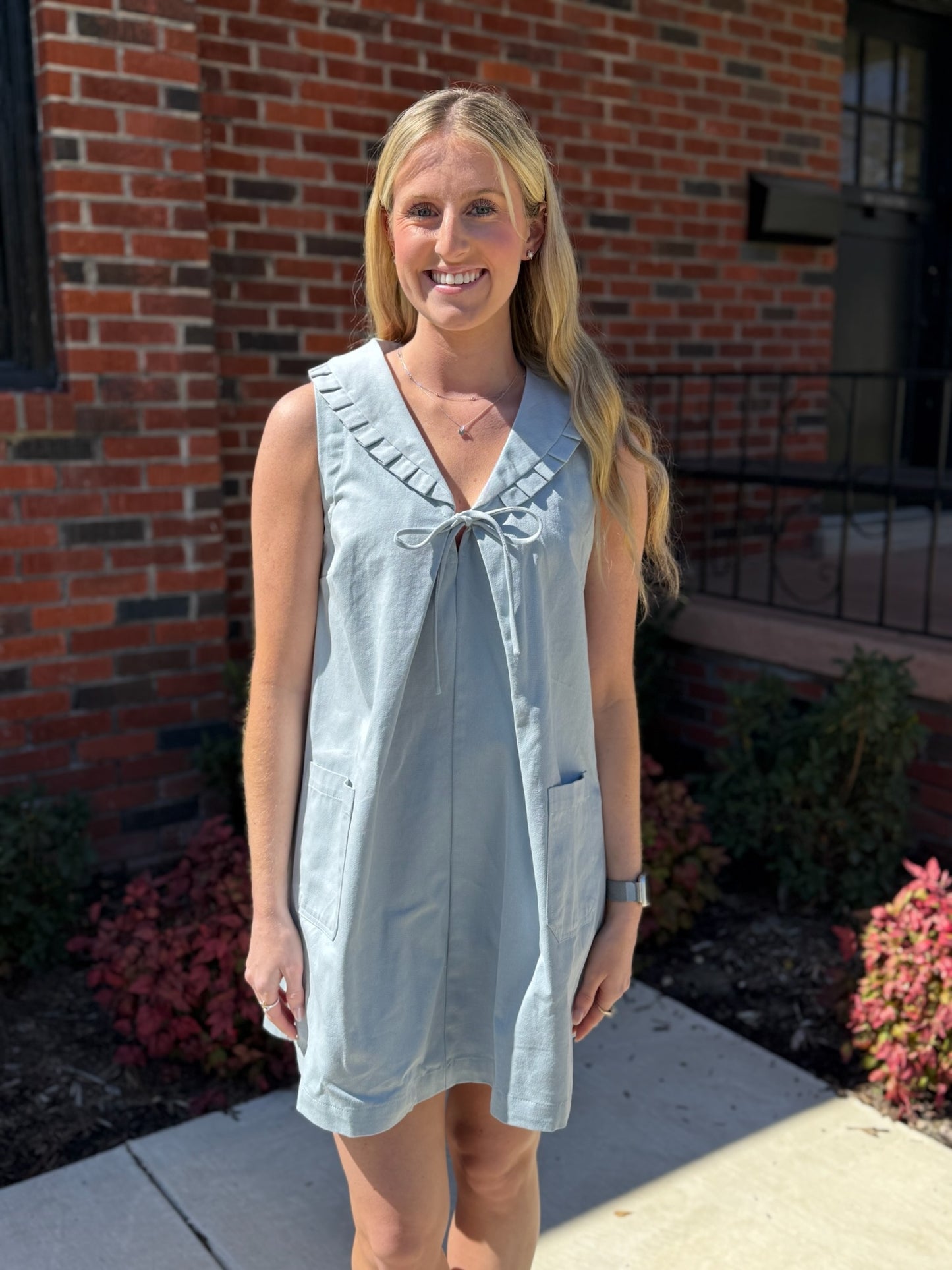 Sailor’s Delight Mini Dress in Light Blue