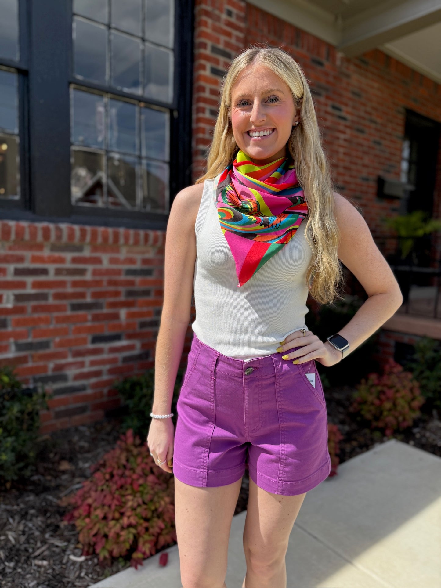 Jane High Rise Shorts in Orchid
