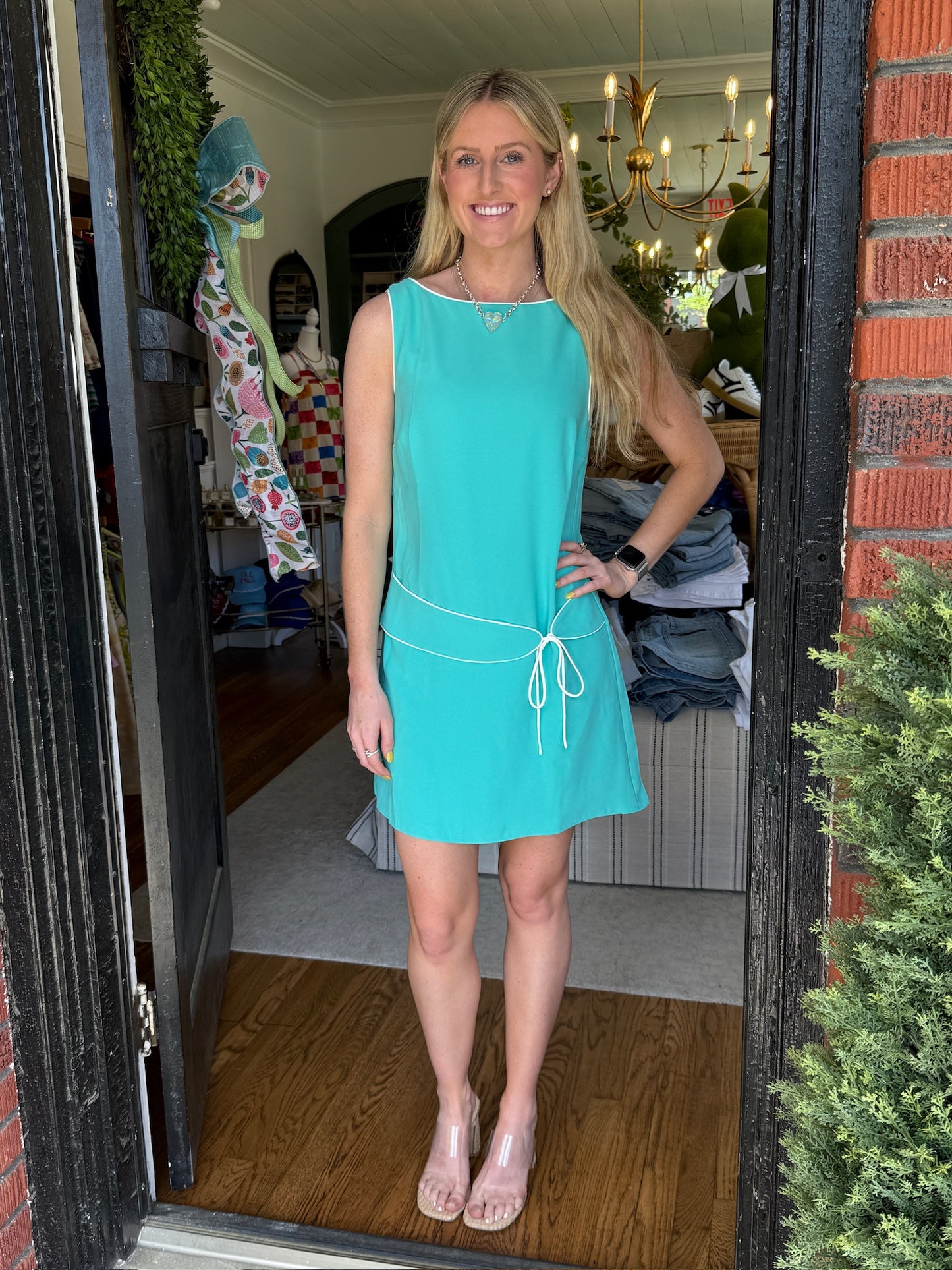 Scotlyn Dress in Parakeet Ivory