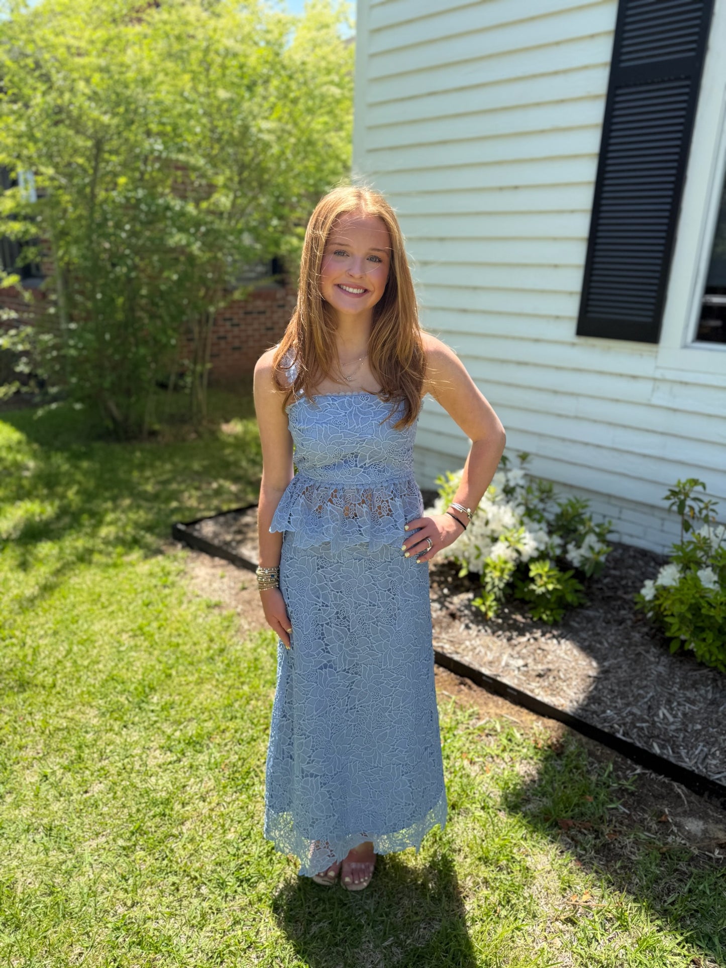 Gina Top in Blue Cashmere