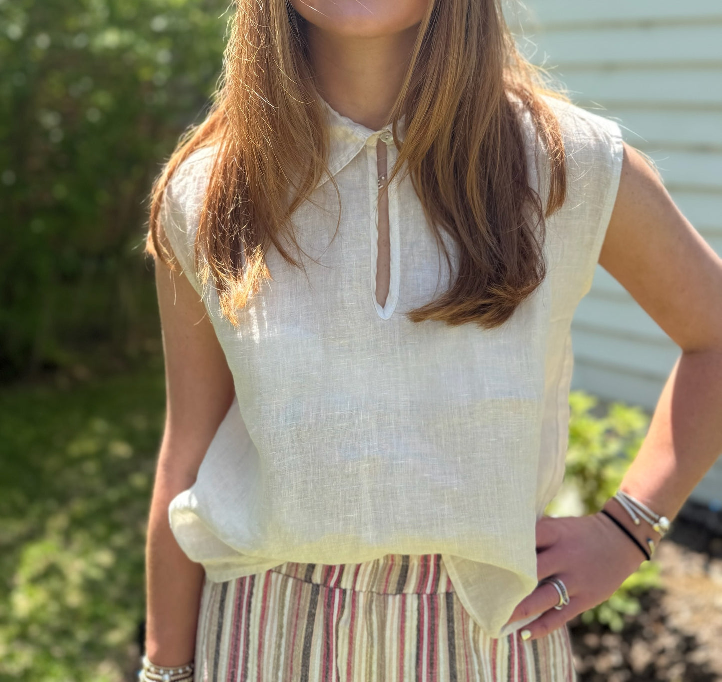 Robin Top in Natural Linen