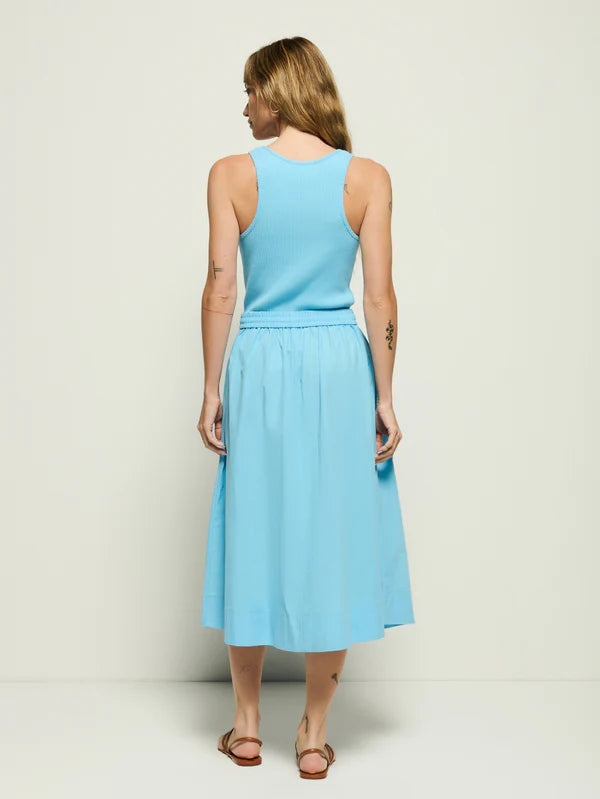 Sadelle Clean Combo Midi Dress in Day Dream