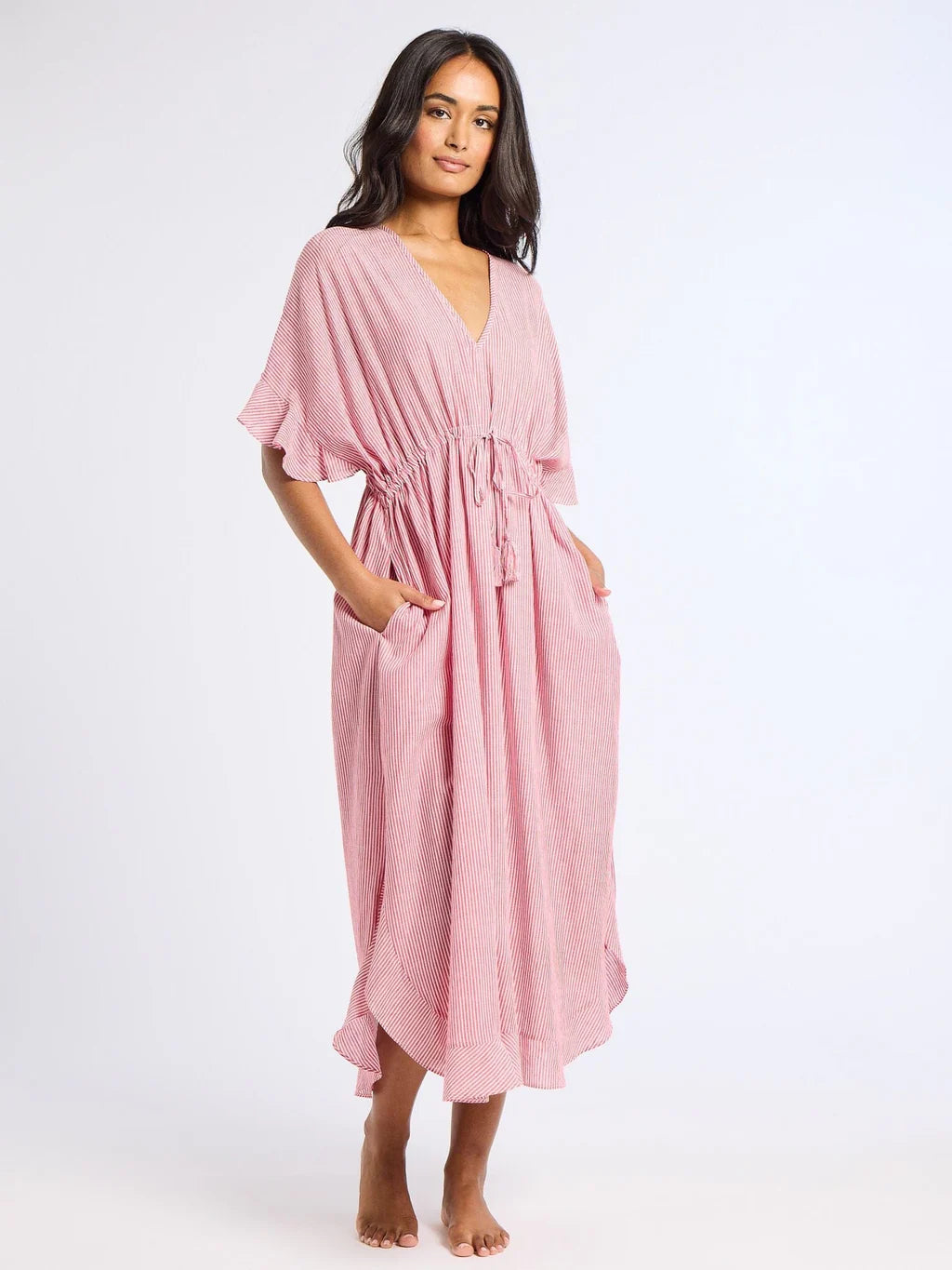 Eden Caftan in Tango Stripe