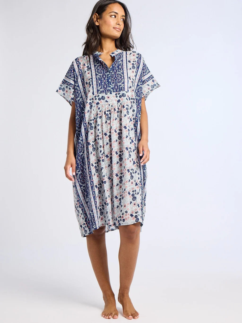 Playa Caftan in Navy Floral
