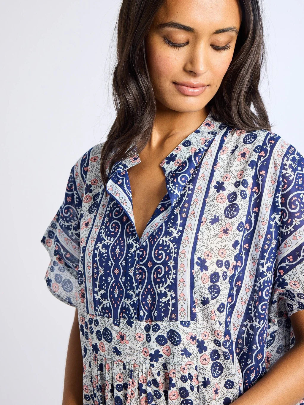 Playa Caftan in Navy Floral