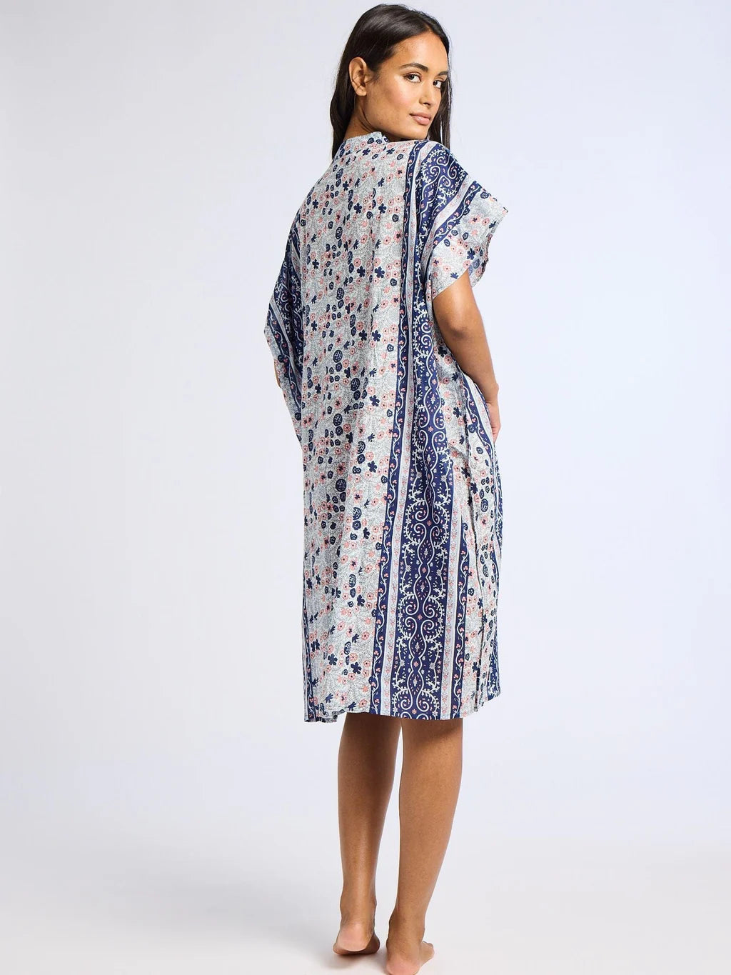 Playa Caftan in Navy Floral