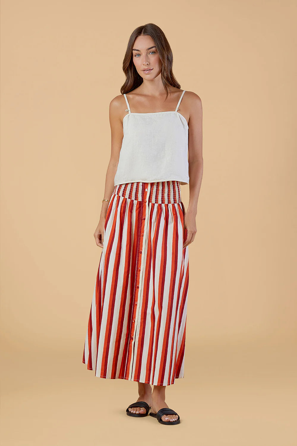 Georgia Skirt in Cabana Stripes