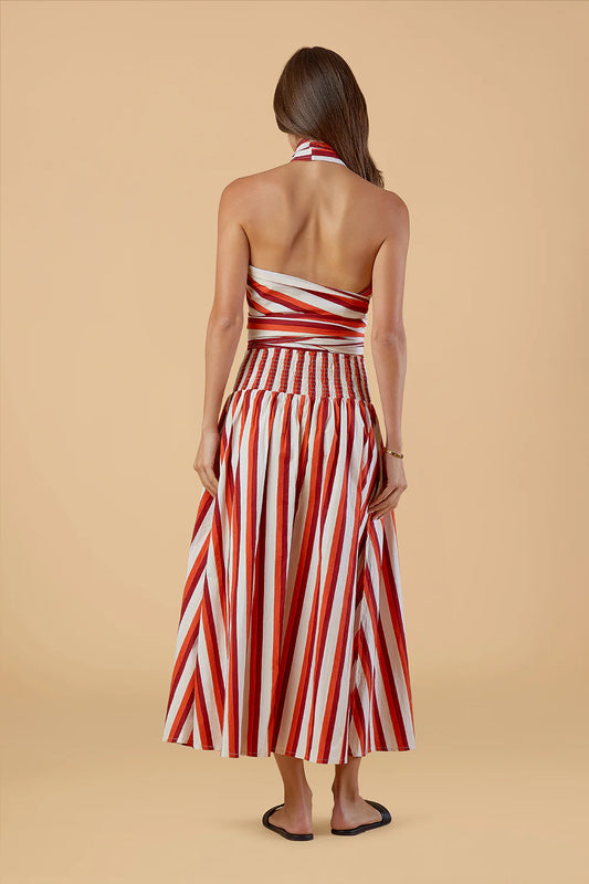 Georgia Skirt in Cabana Stripes
