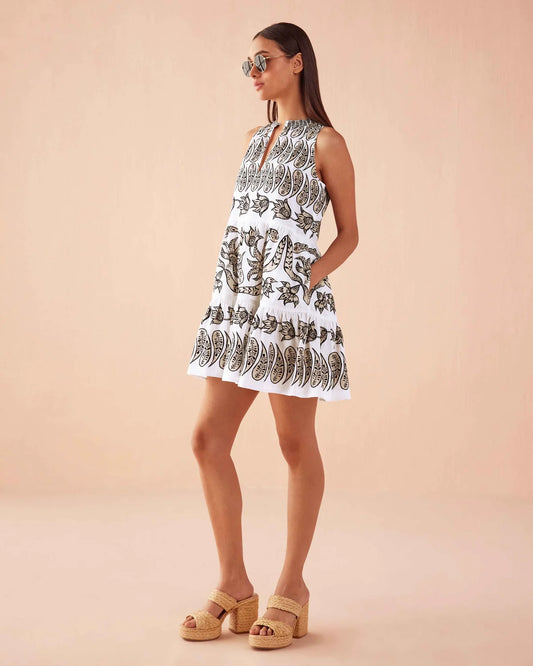 Elsie Mini Dress in Vivi Sesame