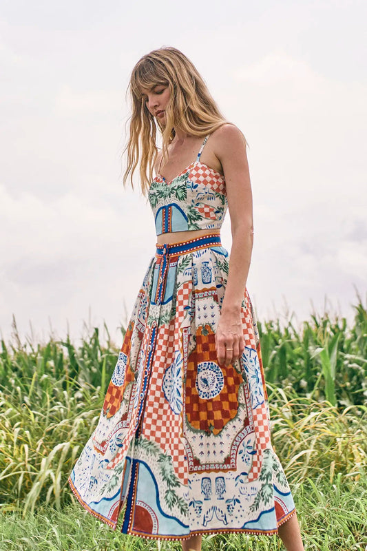 Eva Skirt in Sundance Tile