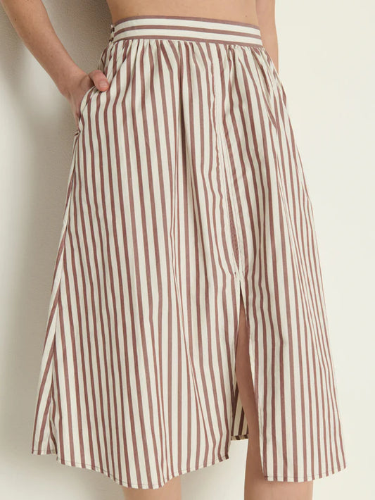 Tatiana Skirt in Sable Stripe