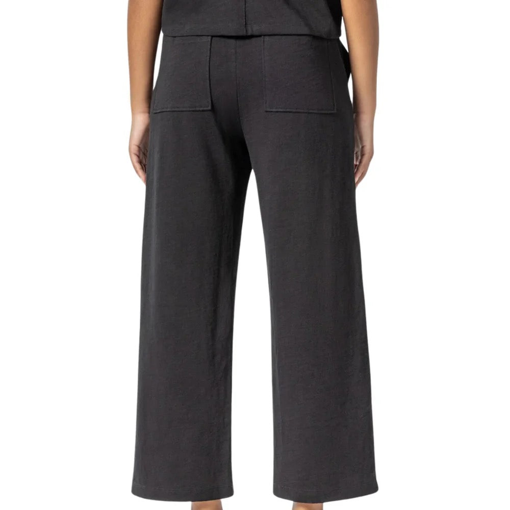 Knit Drawstring Pant in Black