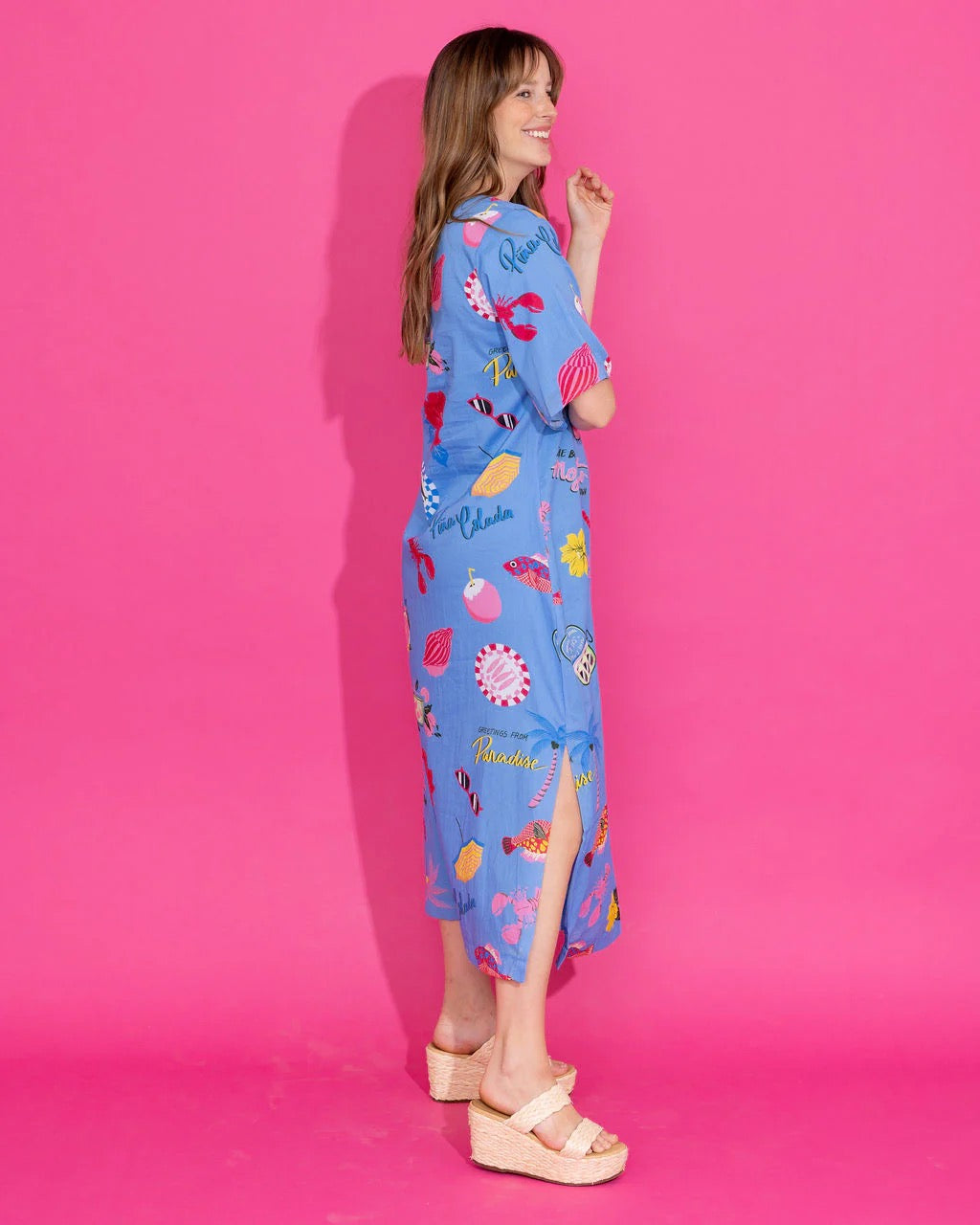 Delaney Dress in Coastal Icon Print