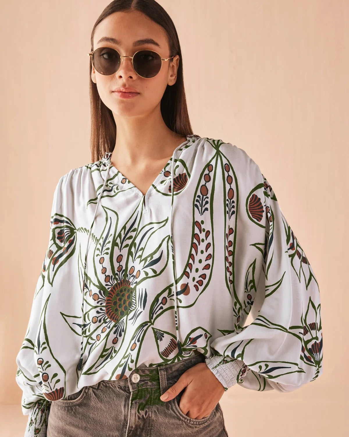 Anouk Blouse in Diya Powder