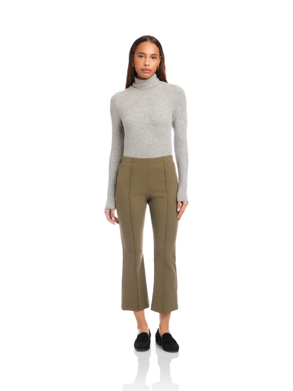 Light Olive Sigourney Pintuck Pants