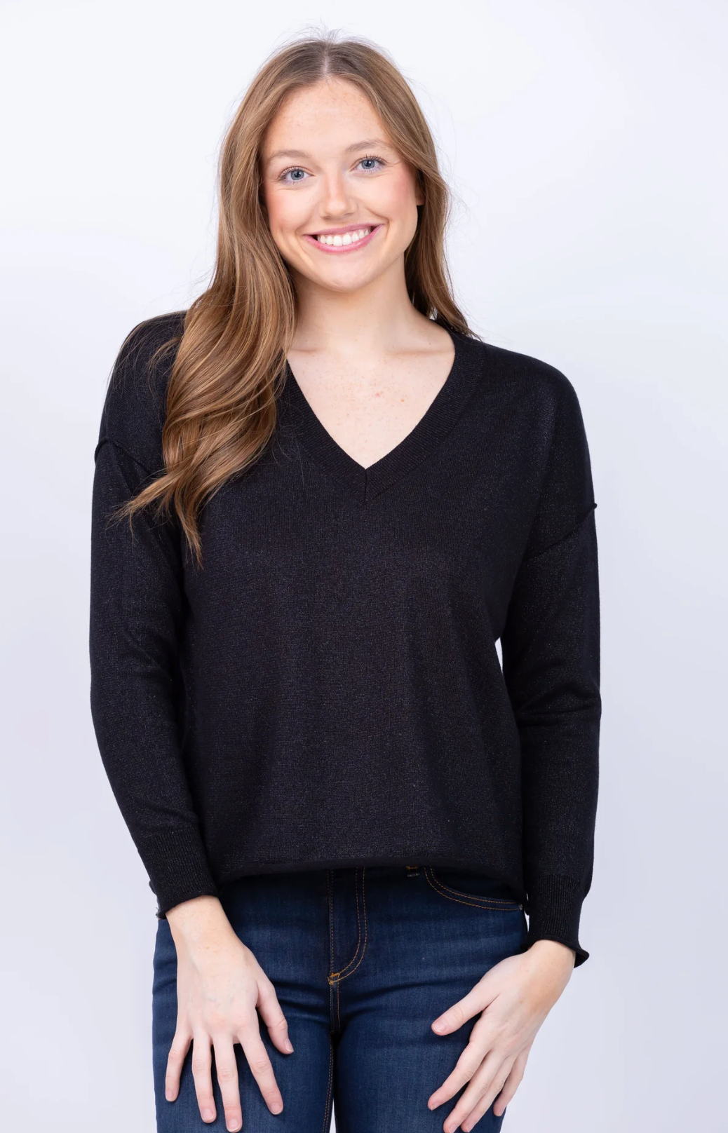 Easy V Neck in Black