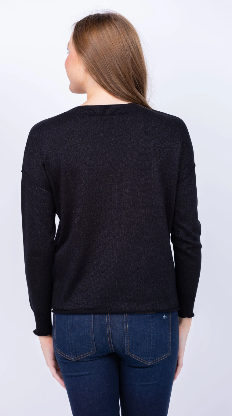 Easy V Neck in Black