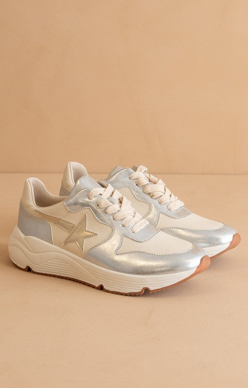 The Kaitlyn Silver Shooting Star Sneaker