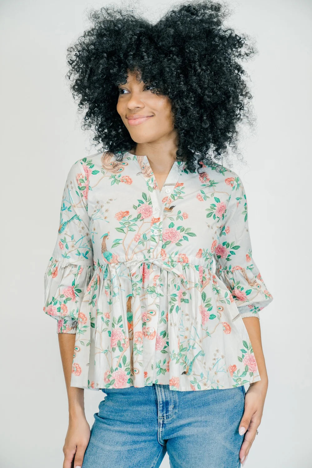 Nevaeh Blouse in Petite Feuille